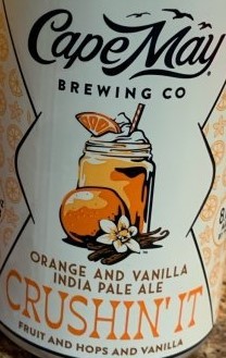 Cape May Crushin' It Orange Vanilla beer Label Full Size
