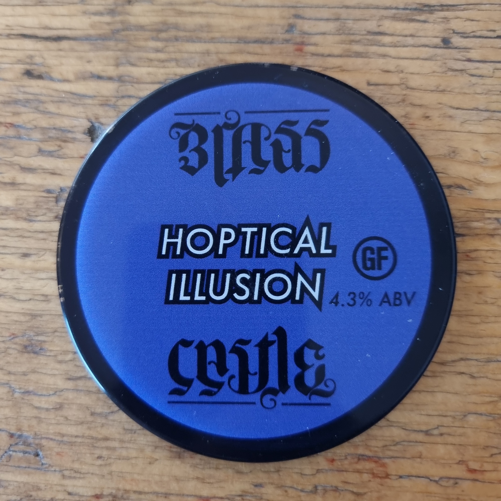 Brass Castle Hoptical Illusion beer Label Full Size