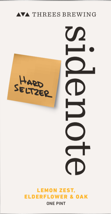 Threes Sidenote (Lemon Zest, Elderflower, Honey) beer Label Full Size