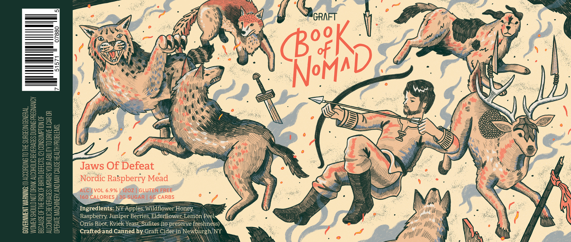 Graft Jaws of Defeat | Book of Nomad beer Label Full Size