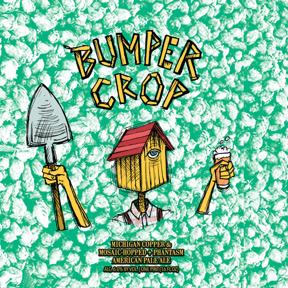 Hop Butcher for the World Bumper Crop beer Label Full Size