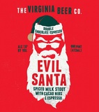 Virginia Beer Co. Double Chocolate Espresso Evil Santa beer