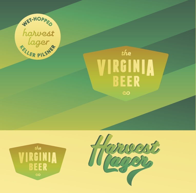 Virginia Beer Co. Harvest Lager beer Label Full Size