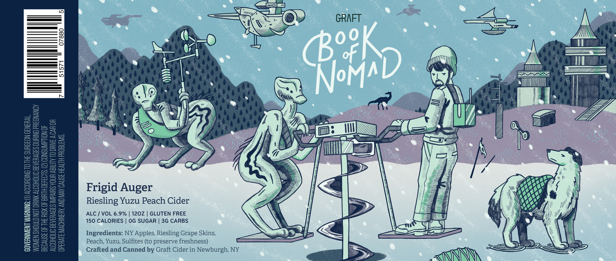 Graft Frigid Auger: Book of Nomad beer Label Full Size