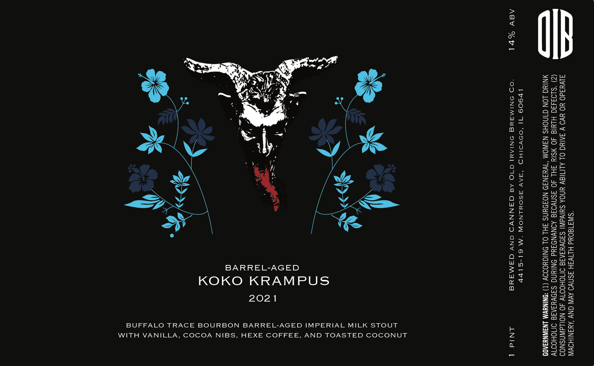 Old Irving Barrel-Aged Koko Krampus (2021) beer Label Full Size