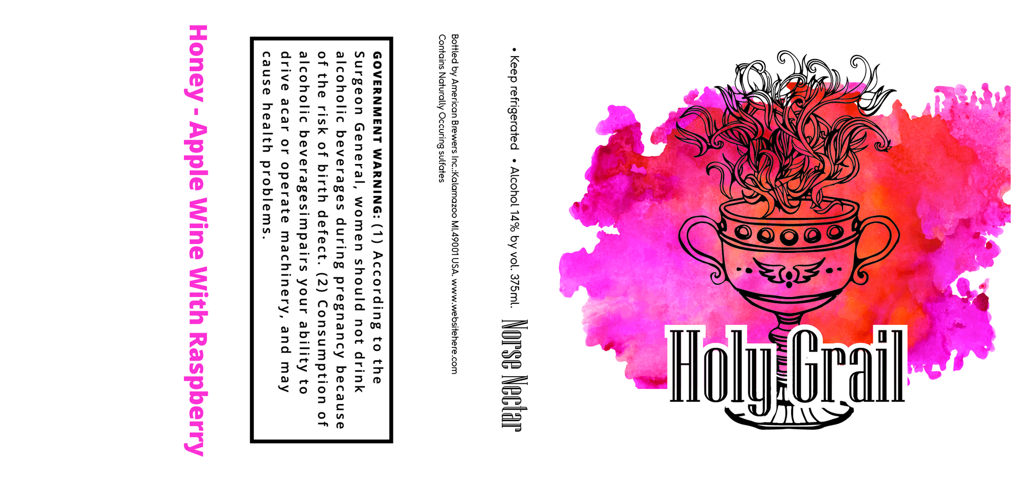 Norse Nectar Holy Grail beer Label Full Size