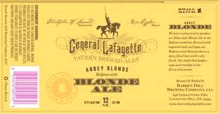 General Lafayette Abbey Blonde beer Label Full Size