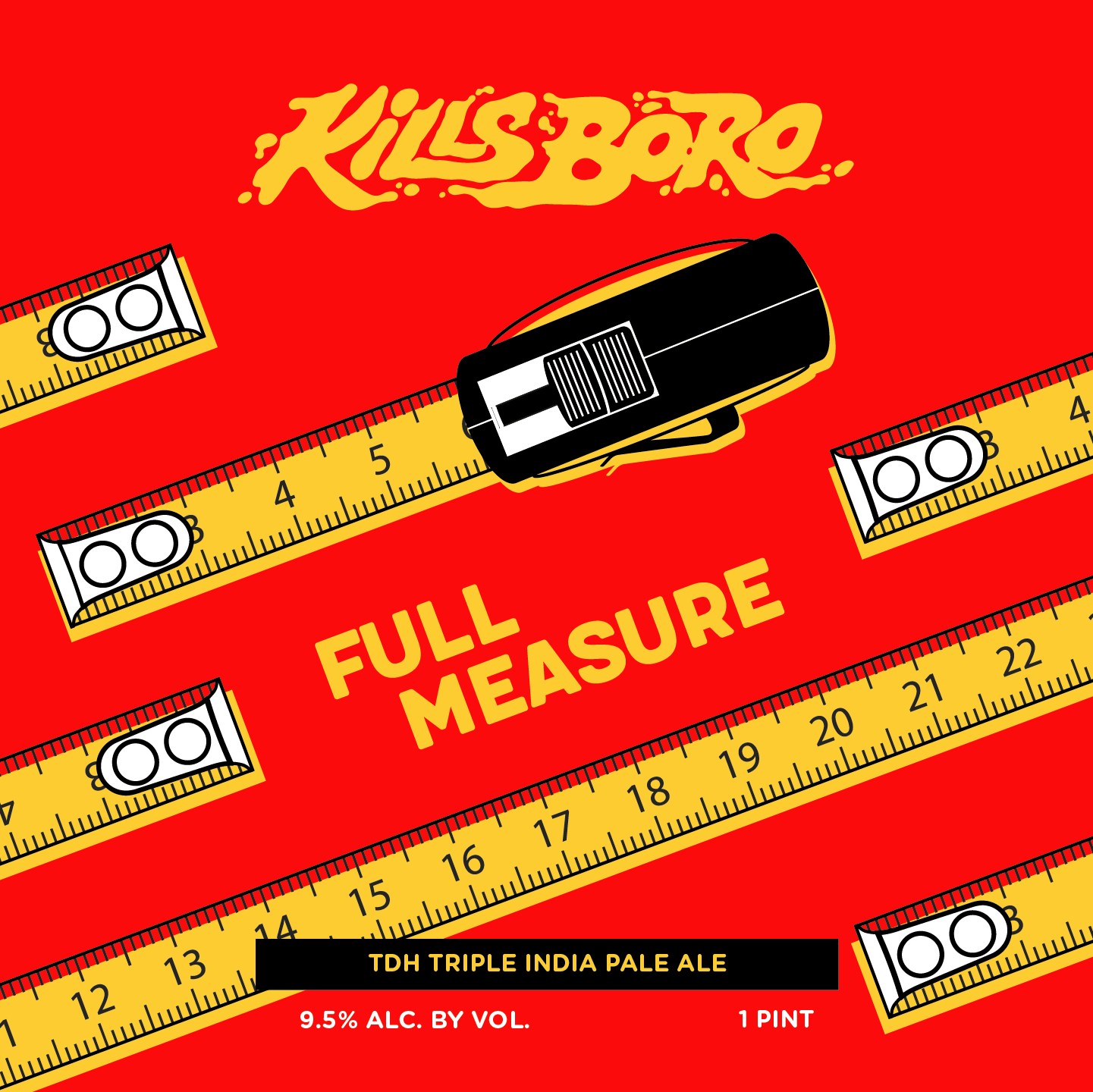 Kills Boro Full Measures beer Label Full Size