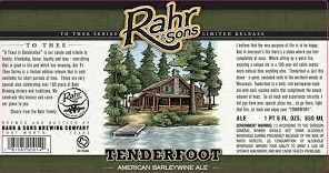Rahr & Sons Tenderfoot Barleywine beer Label Full Size