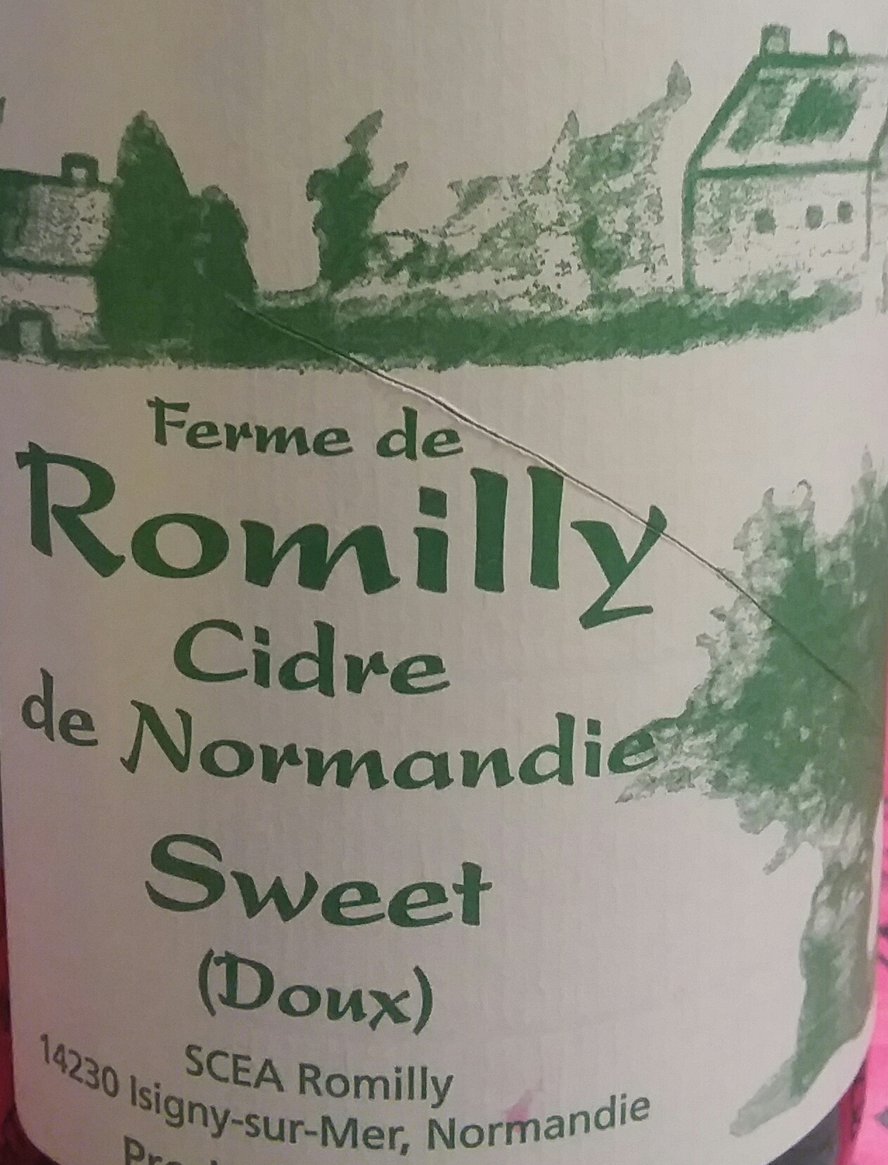 Romilly Cidre Sweet (Doux) beer Label Full Size