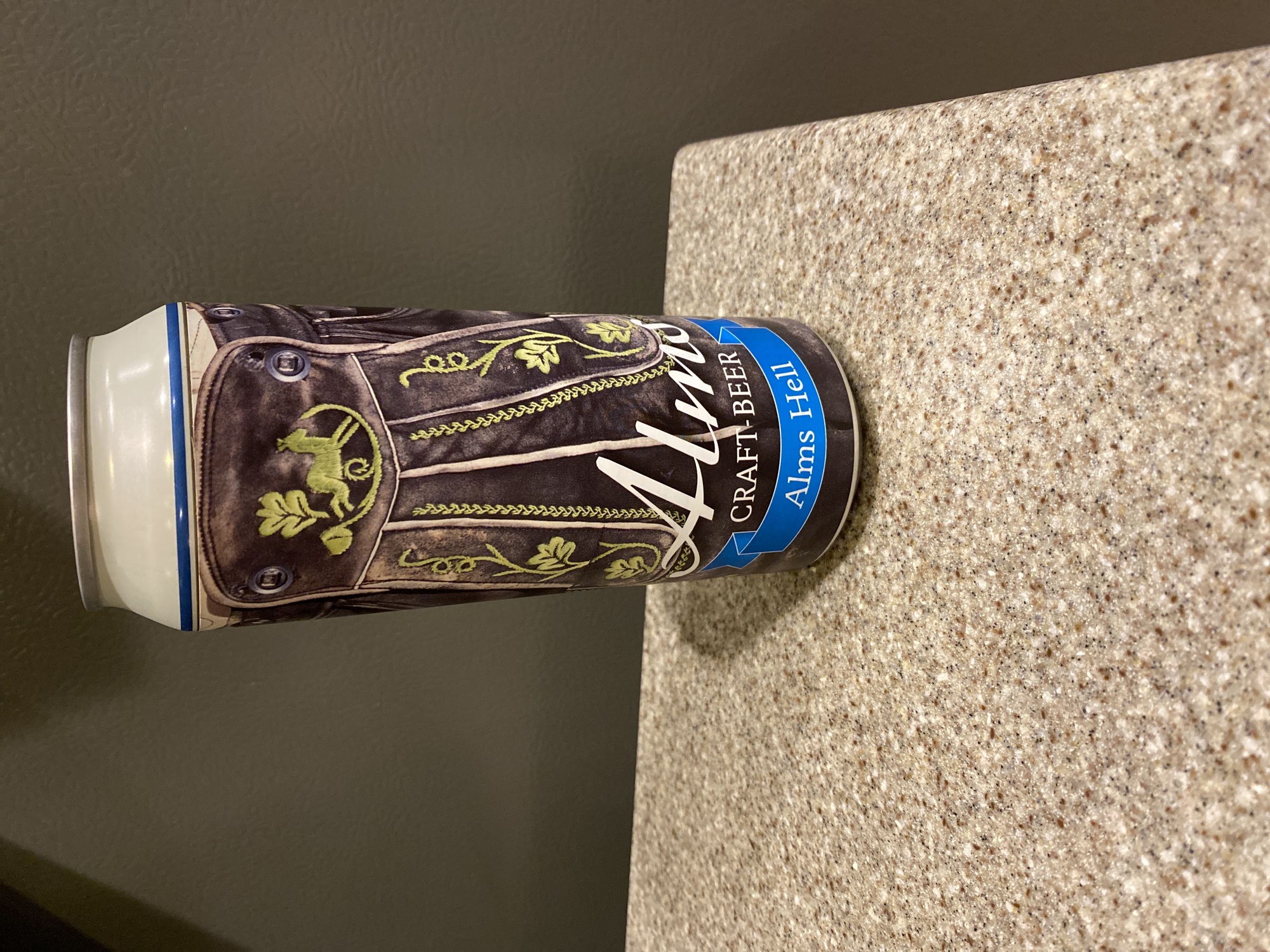 Privatbrauerei H. Egerer Alms Hell beer Label Full Size