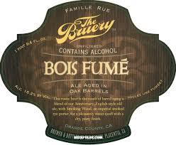 Bruery Bois Fume beer Label Full Size