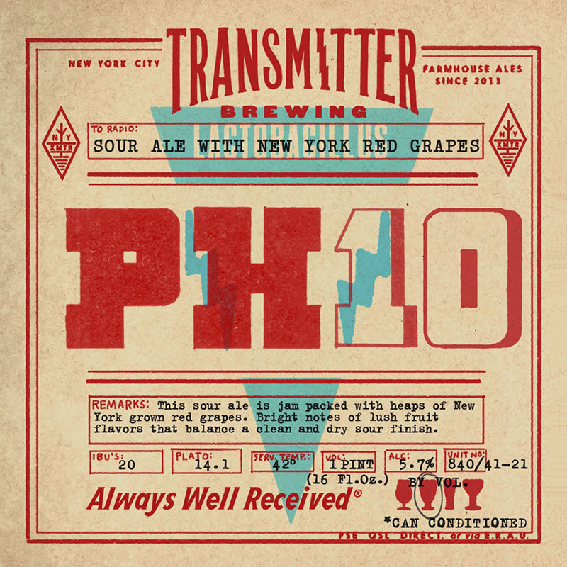 Photo of Transmitter PH10 Concord Grape Sour beer Label