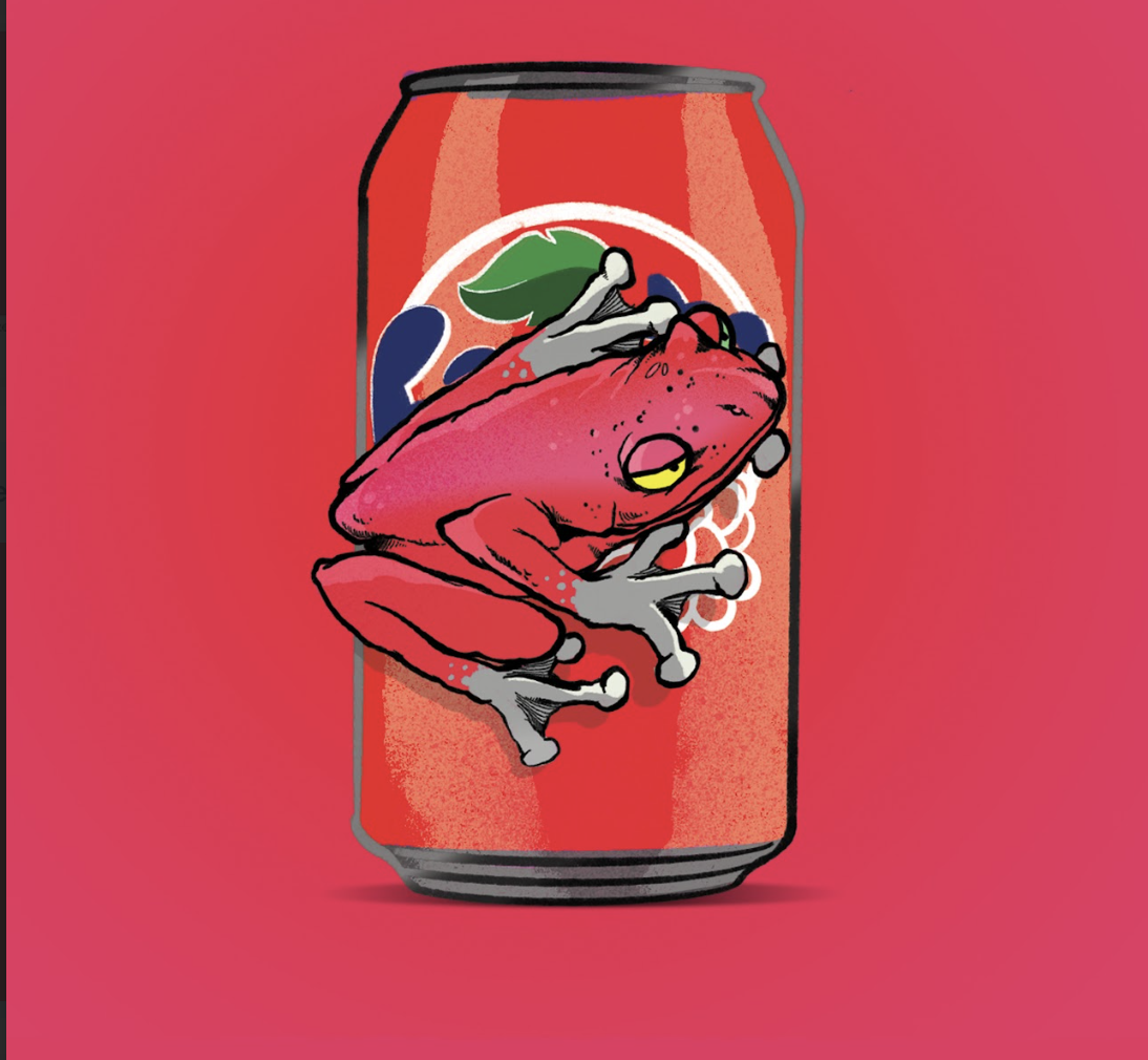 Tripping Animals Strawberry Pow beer Label Full Size
