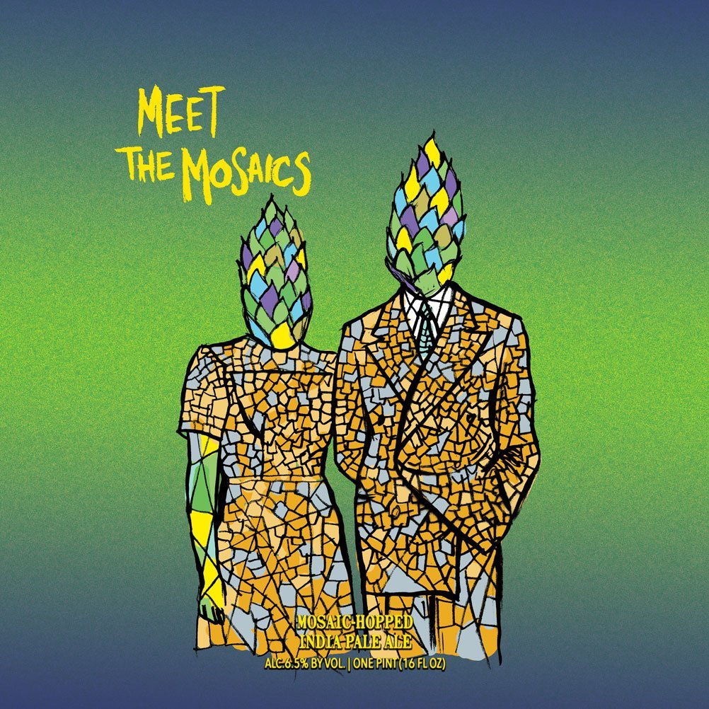 Hop Butcher for the World Meet the Mosaics beer Label Full Size