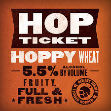 Victory Hop Ticket Hoppy Wheat beer Label Full Size