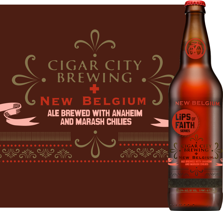 New Belgium + Cigar City Pepper Ale beer Label Full Size