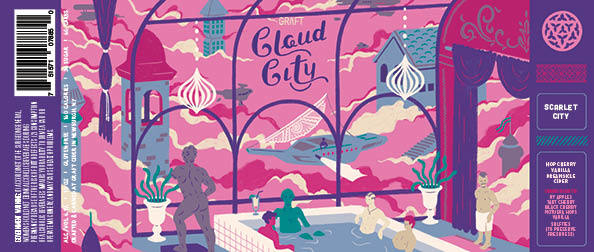 Graft Scarlet City : Cloud City beer Label Full Size