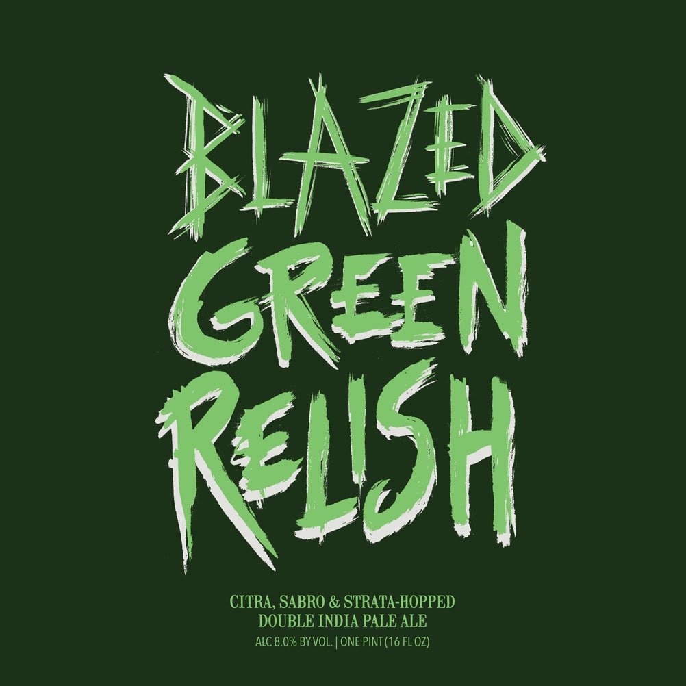 Hop Butcher for the World Blazed Green Relish beer Label Full Size