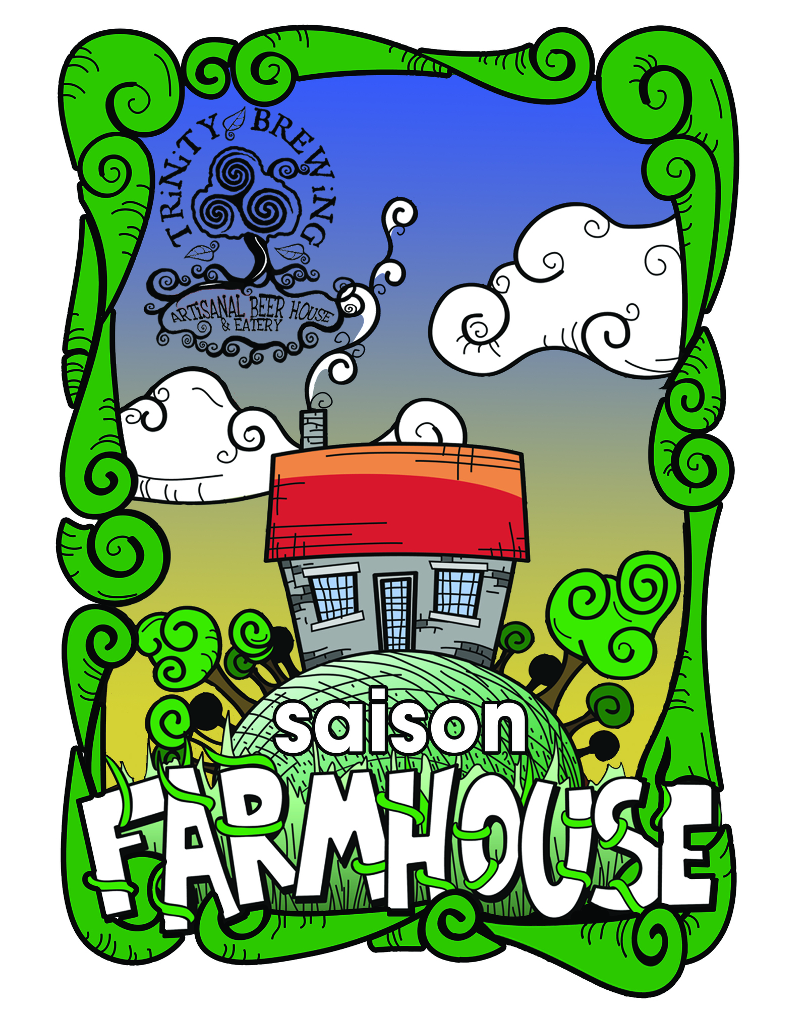 Trinity Farmhouse beer Label Full Size
