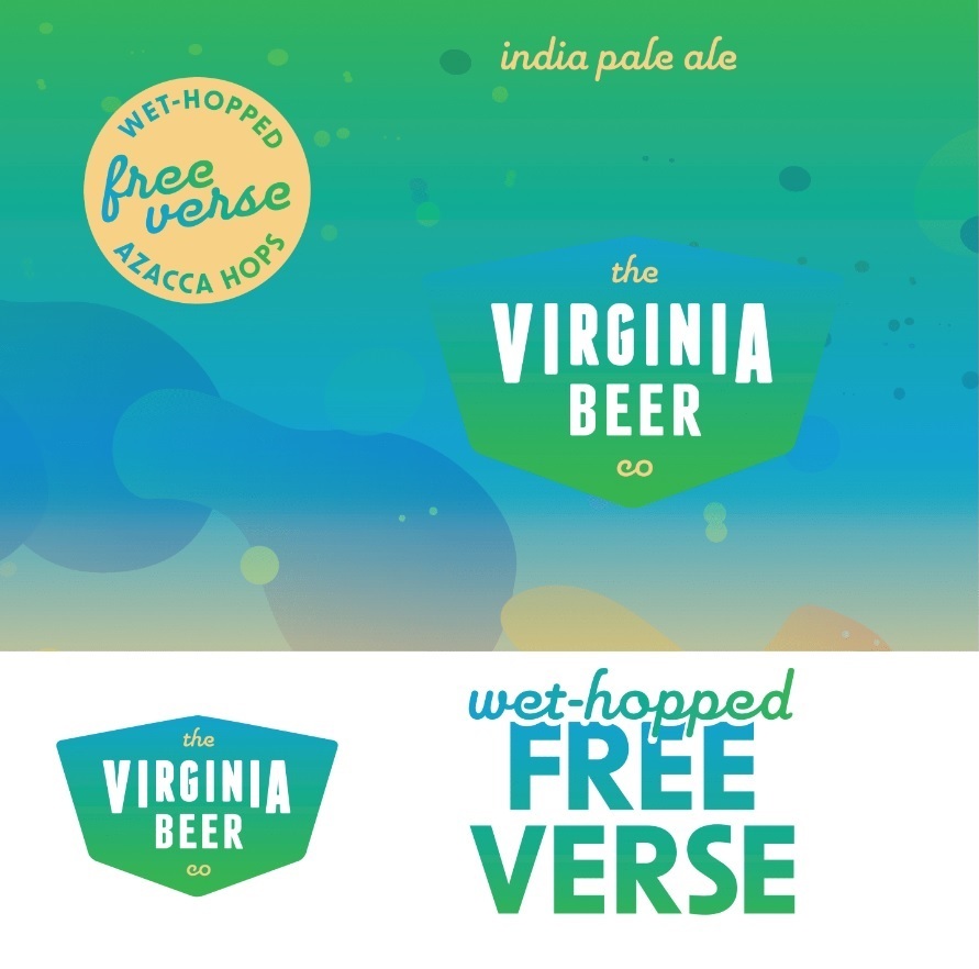 Virginia Beer Co. Wet-Hopped Free Verse beer Label Full Size