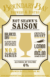 Boundary Bay Not Shawn's Saison beer
