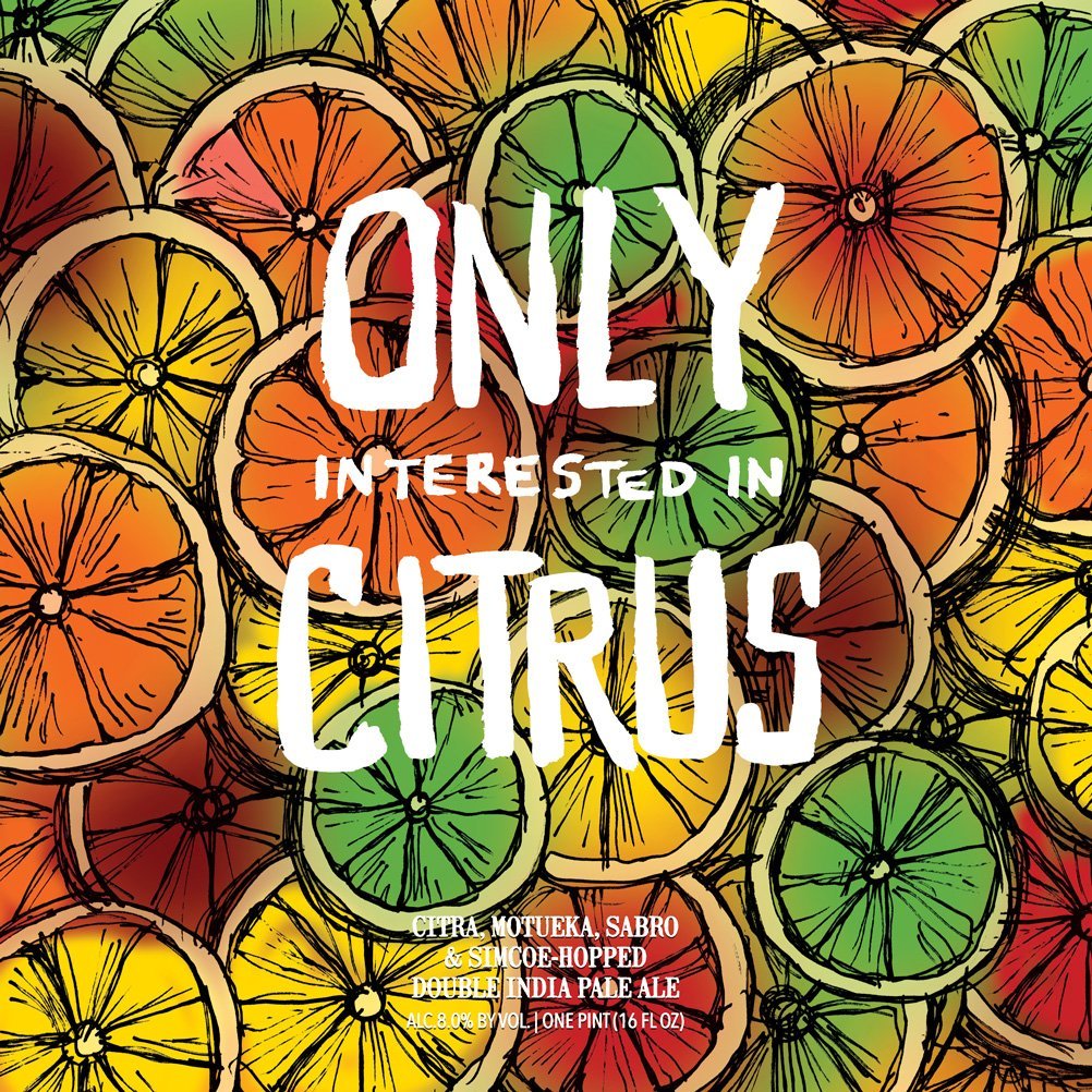 Hop Butcher for the World Only Interested In Citrus beer Label Full Size