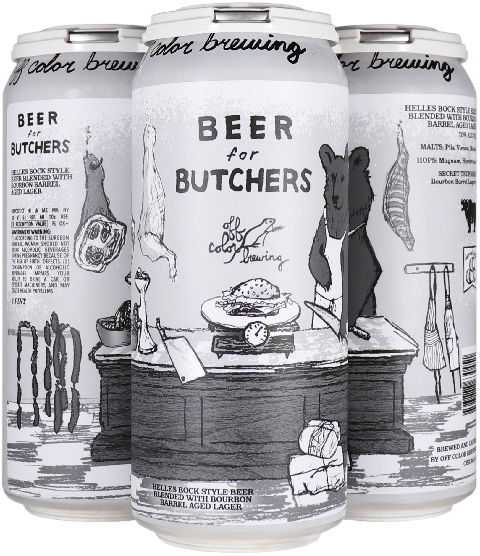 Off Color Beer For Butchers beer Label Full Size