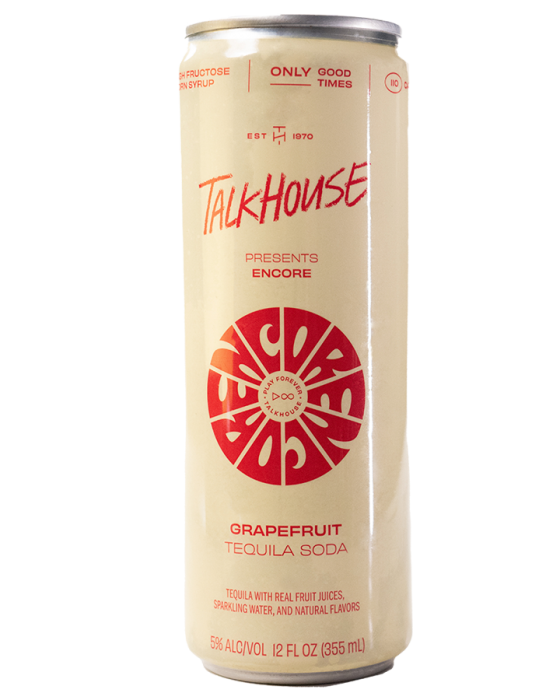 Talkhouse Encore Tequila Soda: Grapefruit beer Label Full Size