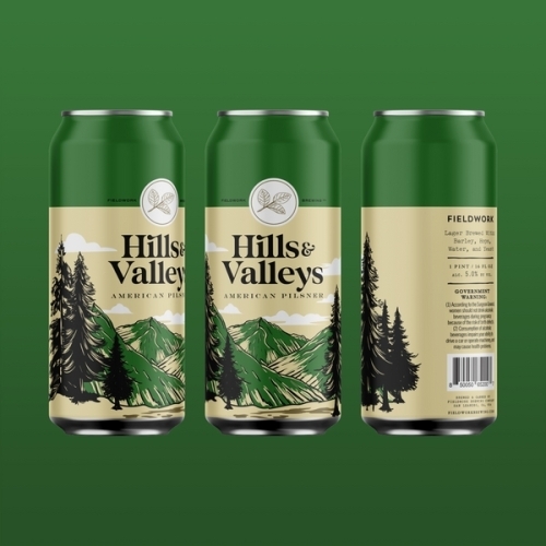 Fieldwork Hills And Valleys beer Label Full Size
