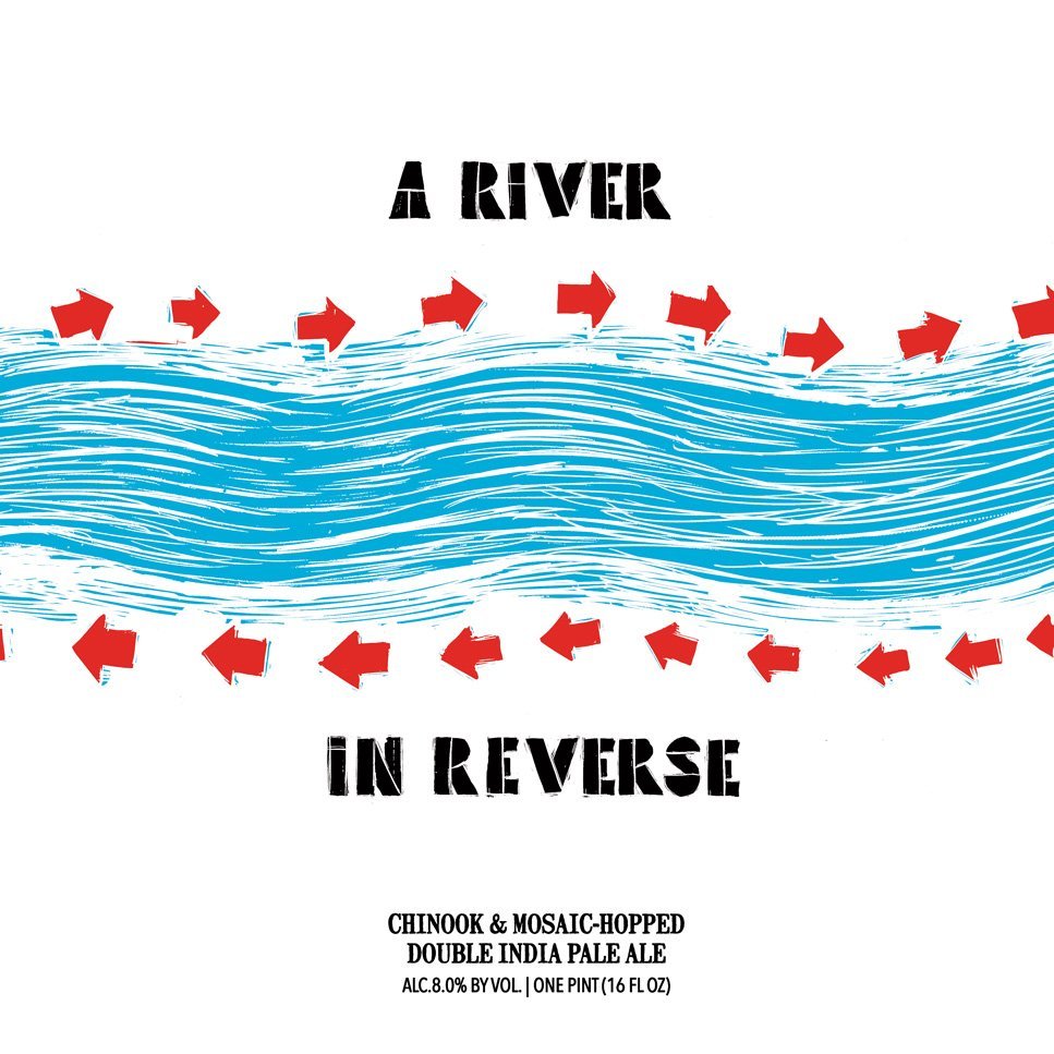 Hop Butcher for the World A River In Reverse beer Label Full Size
