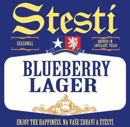 Stesti Brewing Blueberry Lager beer Label Full Size