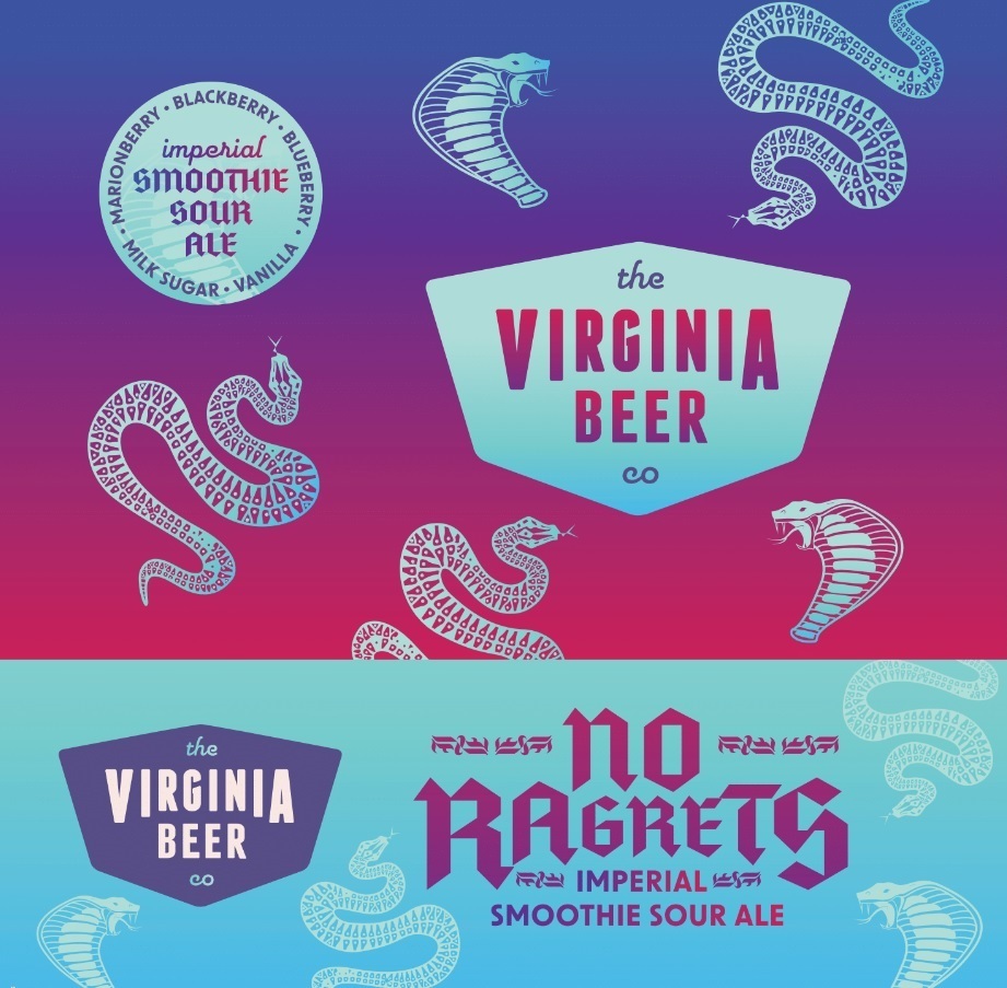 Virginia Beer Co. No Ragrets - Trip Berries beer Label Full Size