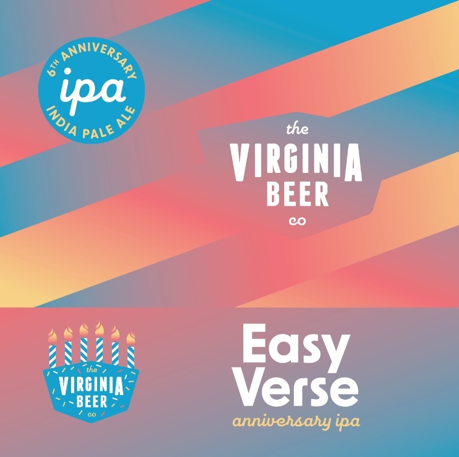 Virginia Beer Co. Easy Verse Anniversary IPA beer Label Full Size