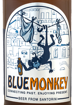 Ftelos Blue Monkey Pale Ale beer Label Full Size