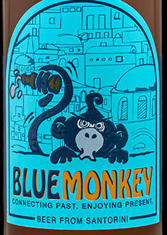 Ftelos Blue Monkey Lager Pils beer Label Full Size