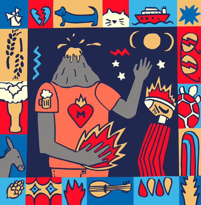 Ftelos Malt & Marvel beer Label Full Size