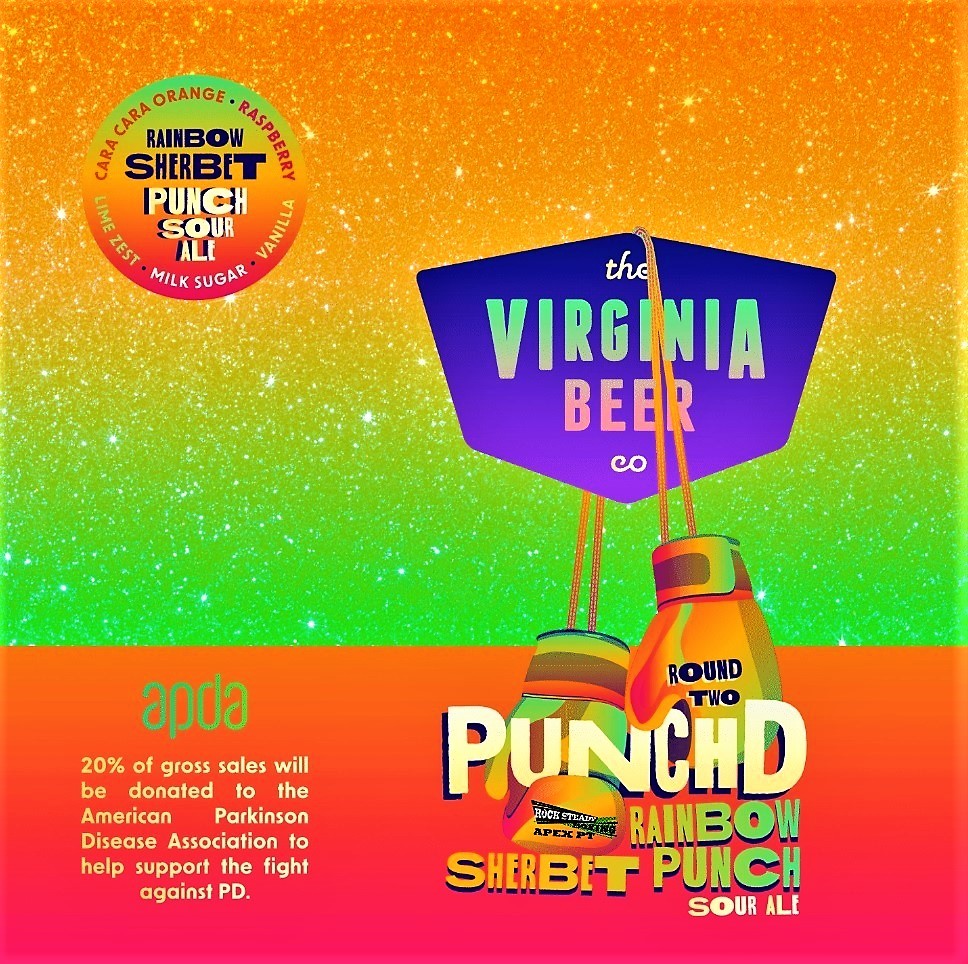 Virginia Beer Co. / Rock Steady Boxing APEX PT PunchD: Round 2 beer Label Full Size