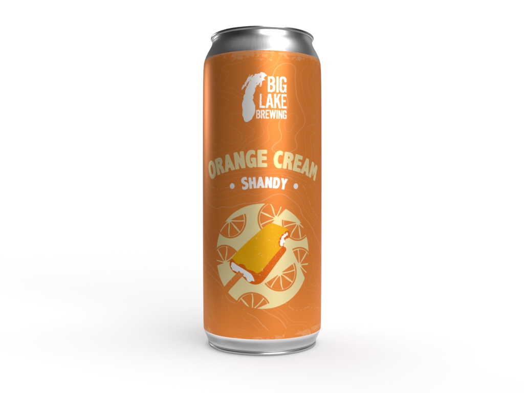 Big Lake Orange Cream Shandy beer Label Full Size