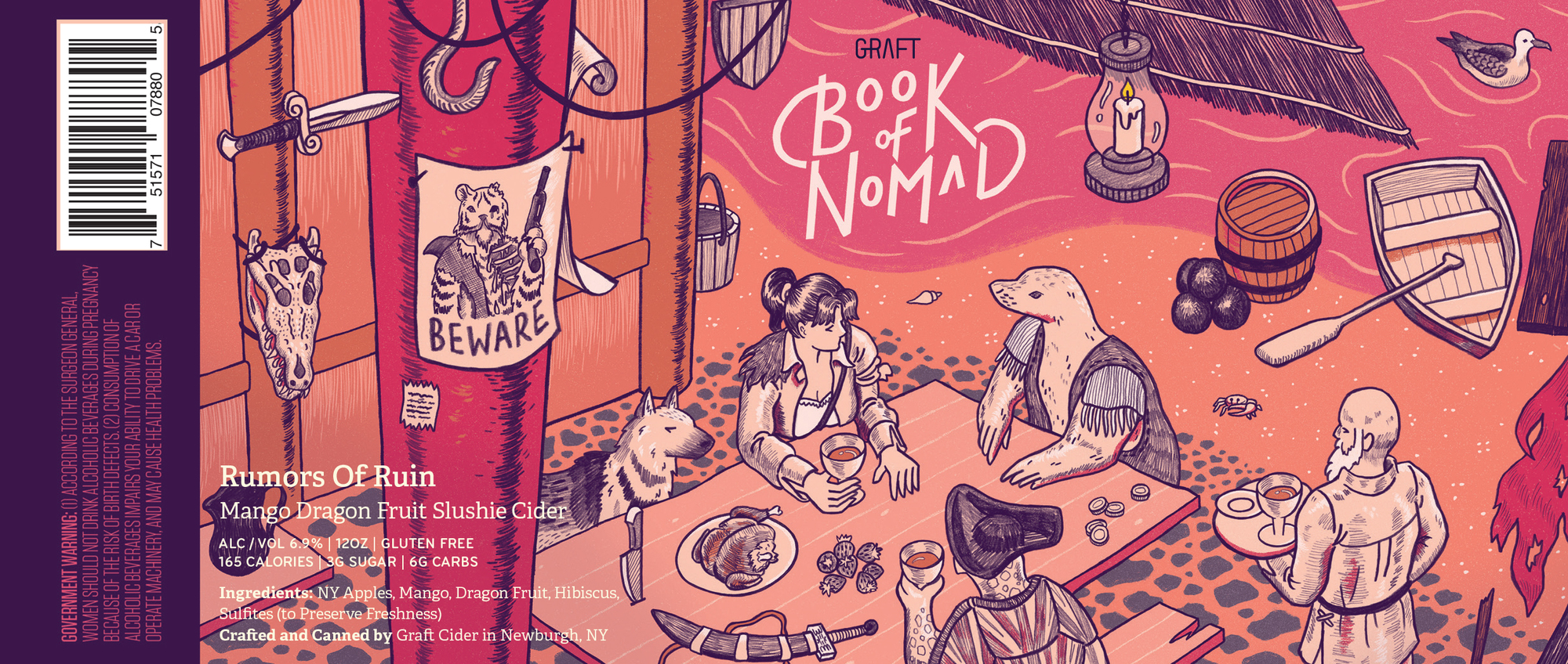 Graft Rumors of Ruin | Book of Nomad beer Label Full Size