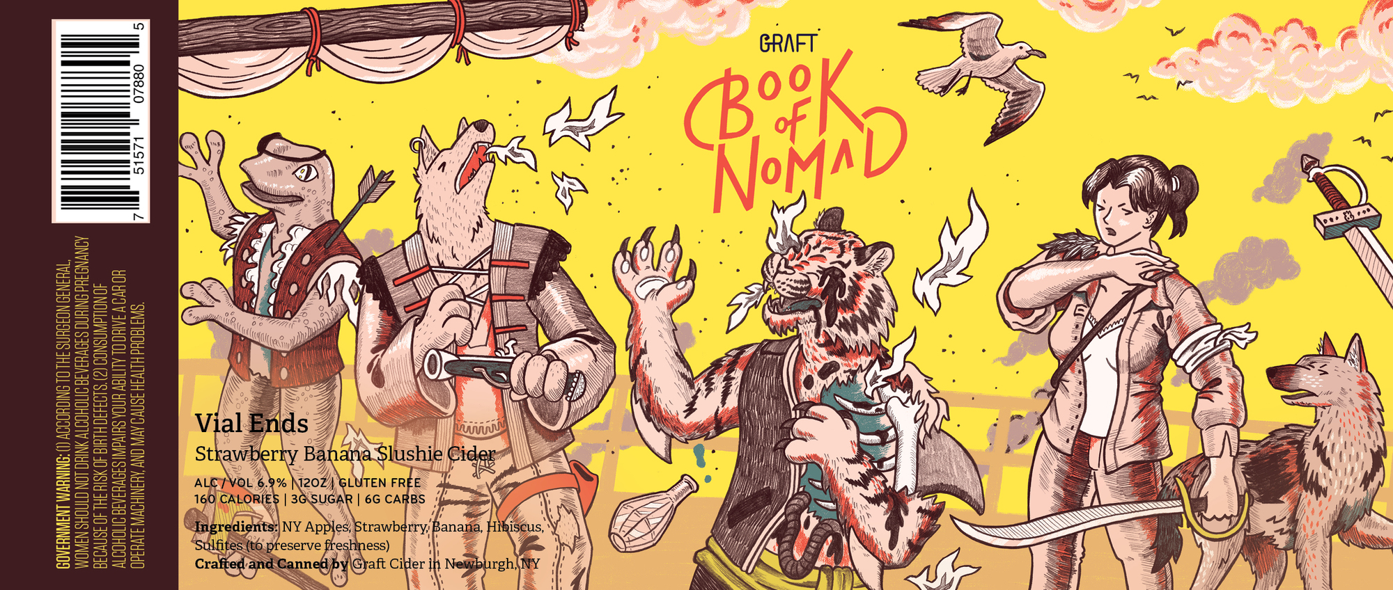 Graft Vial Ends | Book of Nomad beer Label Full Size
