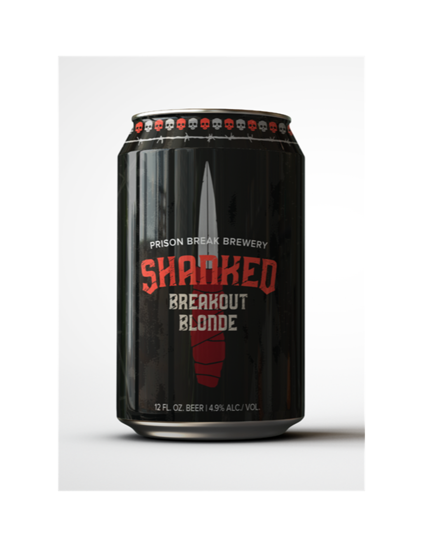 Prison Break + Great South Bay Shanked Breakout Blonde beer Label Full Size