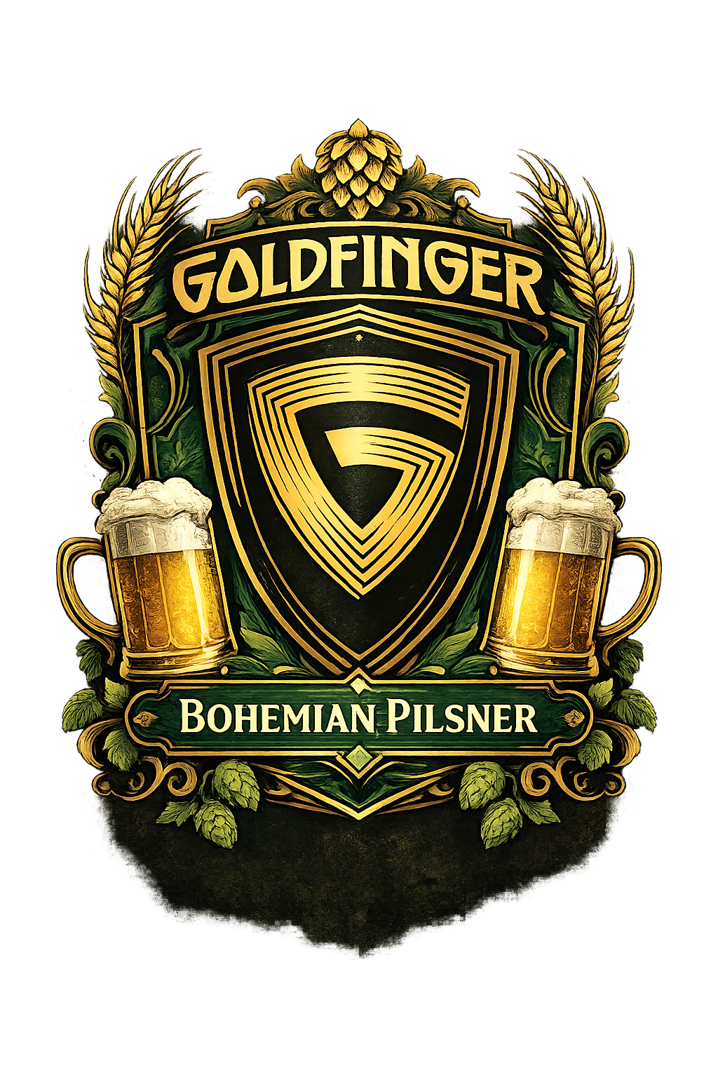 Goldfinger Bohemian Pilsner beer Label Full Size