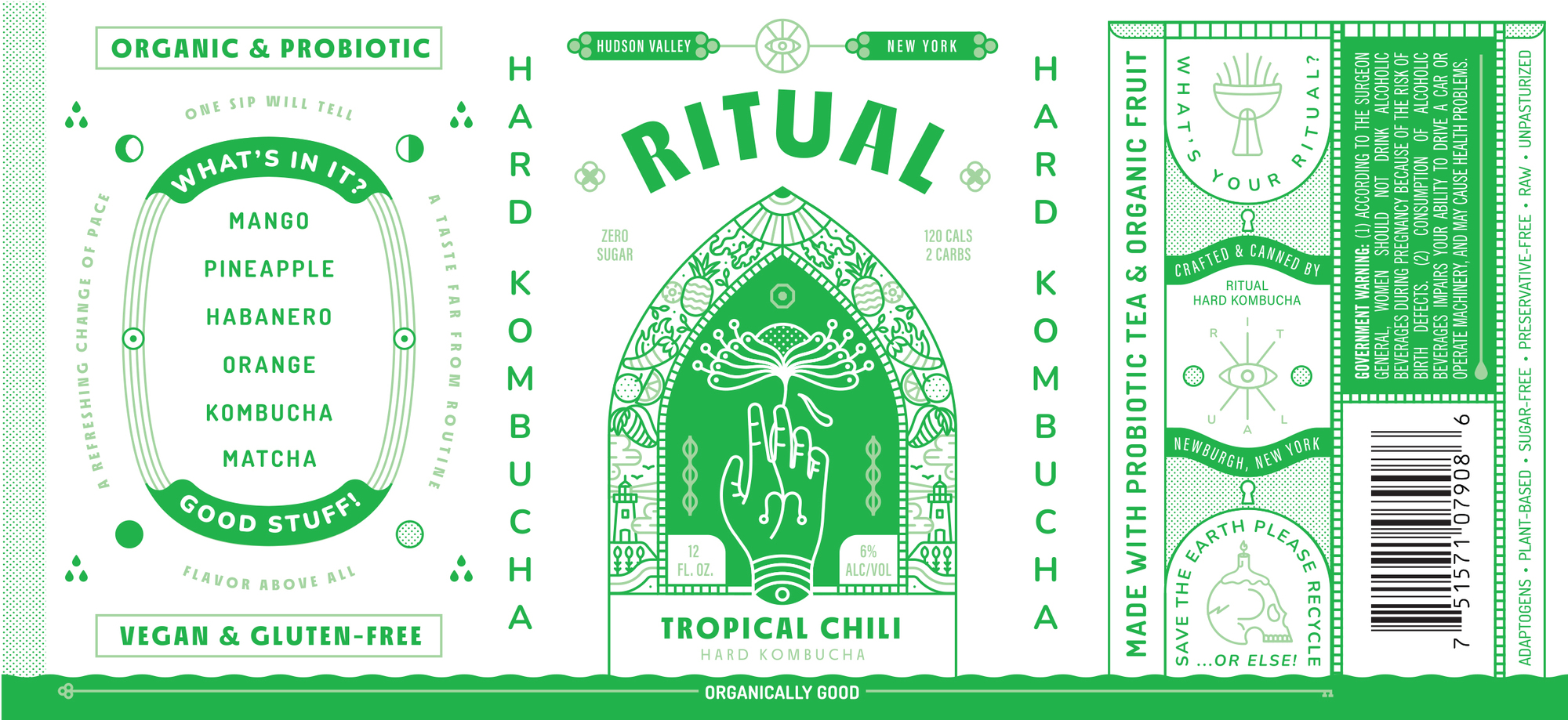 Ritual Tropical Chili beer Label Full Size