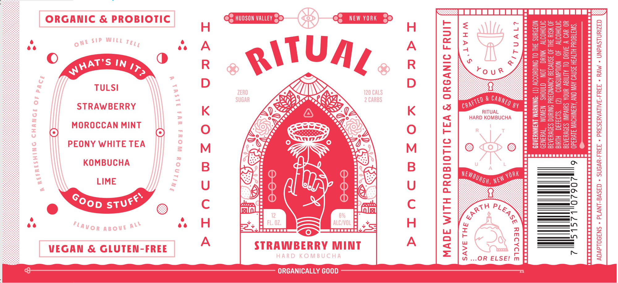 Ritual Strawberry Mint beer Label Full Size