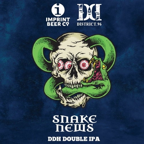 Imprint + District 96 Snake News beer Label Full Size