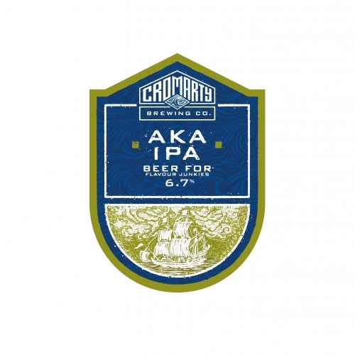 Cromarty Brewing Co. AKA IPA beer Label Full Size