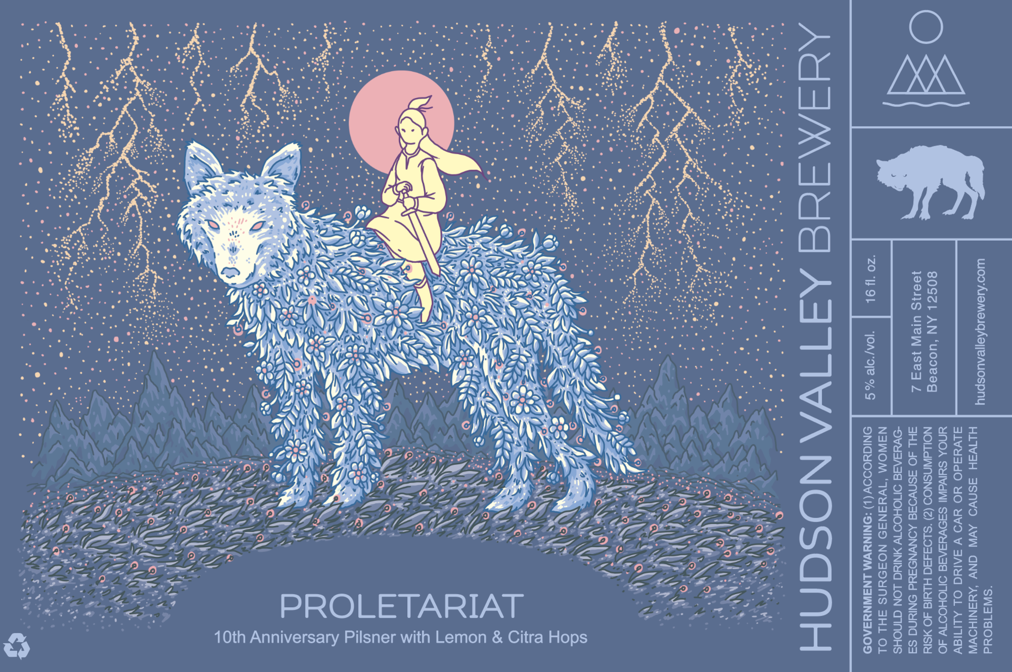 Hudson Valley Proletariat 10th Anniversary beer Label Full Size