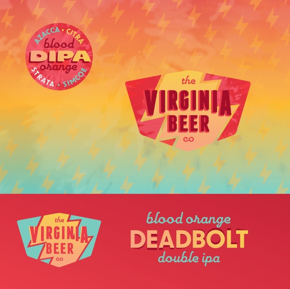 Virginia Beer Co. Blood Orange Deadbolt beer Label Full Size