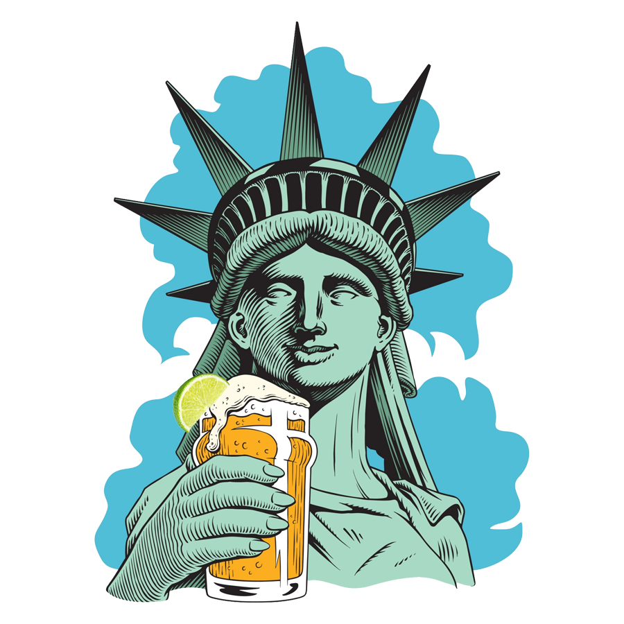 GrainHounds Liberty Lager With Lime beer Label Full Size